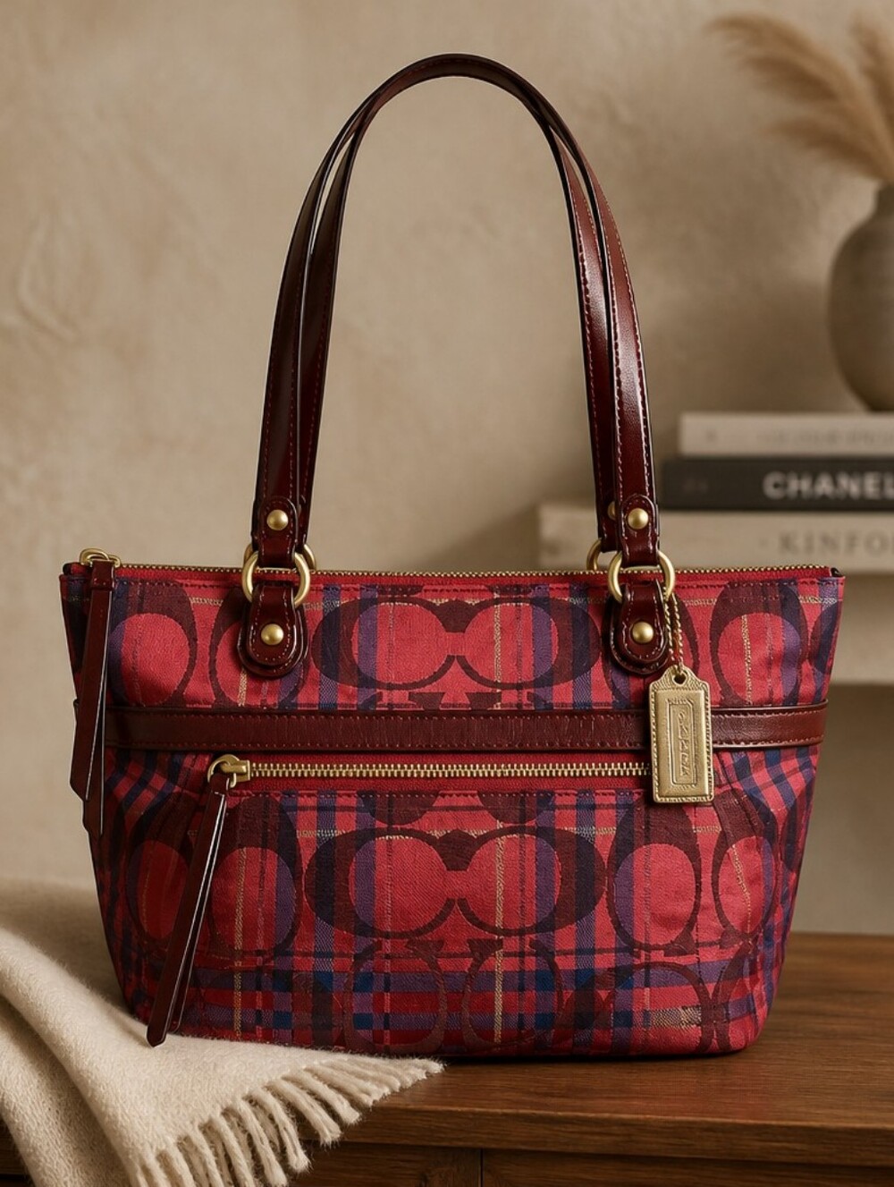 Rare Coach Poppy Glam Tote Bag